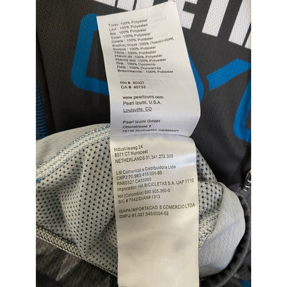 Pearl Izumi Cycling Jersey Men's Large Elite Series Gray Toyota Biking Full Zip - Picture 11 of 16